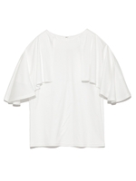 フリルショルダーカットブラウス/WHT