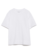ハイライン短丈クルーネックTシャツ/WHT