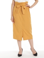 ベルト付タイトスカート/シロ