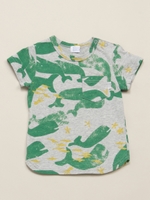 BABY くじらプリントTシャツ/グリーン