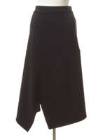 リップルカットスカート/ブラック