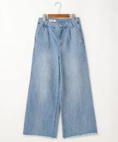 裾フリンジワイドパンツ