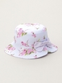 BABY花柄リバーシブルリボン付きハット/オフホワイト