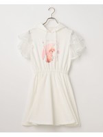 プードル柄パーカーワンピース/ピンク