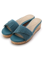 フリンジコルクソールサンダル/ライトブルー(091)