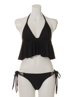 【ANAP】フレア切替えフリンジビキニ/BK