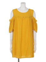 【chilleanap】肩あきフリルワンピース/WH