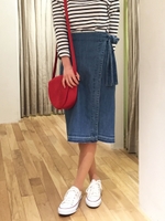 〓★JC デニム リボンスカート/NAVY