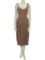 キャミソールプリーツワンピース/ベージュ