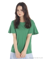 フレアスリーブカットソー/グリーン