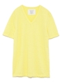 VネックウオッシュTシャツ/YEL
