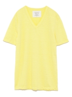 VネックウオッシュTシャツ/YEL