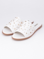 ビジュースタッズフラットサンダル/WHITE