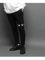 TC裏毛スターライン アンクルパンツ/ブラック(019)