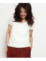 [L]シアーチェックプルオーバー/ホワイト(002)