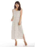 T/C天竺 Iznik Pottery プリントワンピース/イエロー