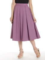 カラーミモレスカート/カーキ