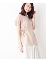 サテンウエストリボンブラウス/ベビーピンク(071)