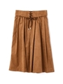 FOLD LACE DOWN SKIRT/ブラウン(050)