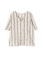 ストライプエスニックブラウス/ホワイト(030)