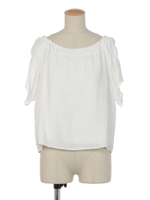 ソデギャザーブラウス/ブラック