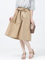 ウエストリボンタックスカート/ピンク