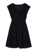 ドレープジャージーワンピース/ネイビー(120)