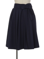 サッシュベルトボリュームスカート/ピンク