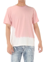 【AZUL by moussy】タイダイロゴクルーネック半袖TEE/L/PNK