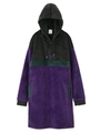 FLEECY COLORBLOCK DRESS/グレー