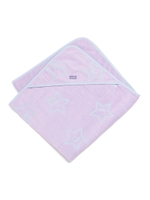 STAR TERRY CLOTH AFGHAN/LTPURPLE