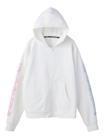ZIP-UP HOODIE NEON COL. PRINT/アッシュ