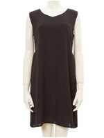 サイドプリーツデザインワンピース/ブラック