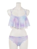 タイダイスカラップフリルビキニ/ピンク