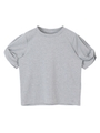 ツイストスリーブカットソーTシャツ/杢グレー