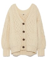 ハンドニットケーブルカーディガン/NVY