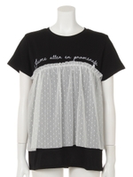 プロムナードチュールベアレイヤードトップス/ブラック