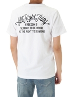 【AZUL by moussy】All Right Thing Vネック半袖T/WHT