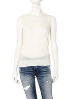 【Cl】バックデザインノースリニット/グリーン