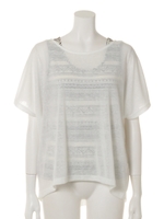 【Latina】ネイティブタンク×バックレースアップトップス/ホワイト(001)