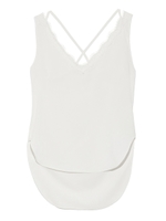 【emmi atelier】レースノースリブラウス/OWHT