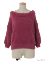 フェレットライクケーブルニット/サックス