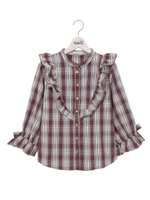 フリルキャンディスリーブブラウス/ネイビー