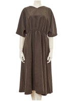 バックリボンカシュクールワンピース/チャコールグレー