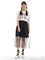 リメイク風ロックプリントOP/ブラック