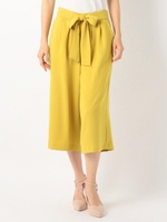 ワイドクロップドパンツ/ダークブラウン