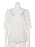 刺繍ボリュームスリーブBL/マスタード