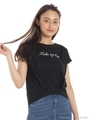 フレンチロゴTシャツ/ブラック