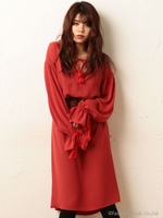 ローズスキッパーワンピース/レッド