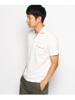 ボールカノコ重ね襟ポロシャツ/ブラック(419)